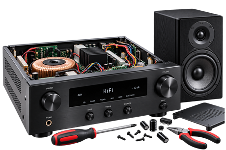 Matériel HiFi vintage en réparation